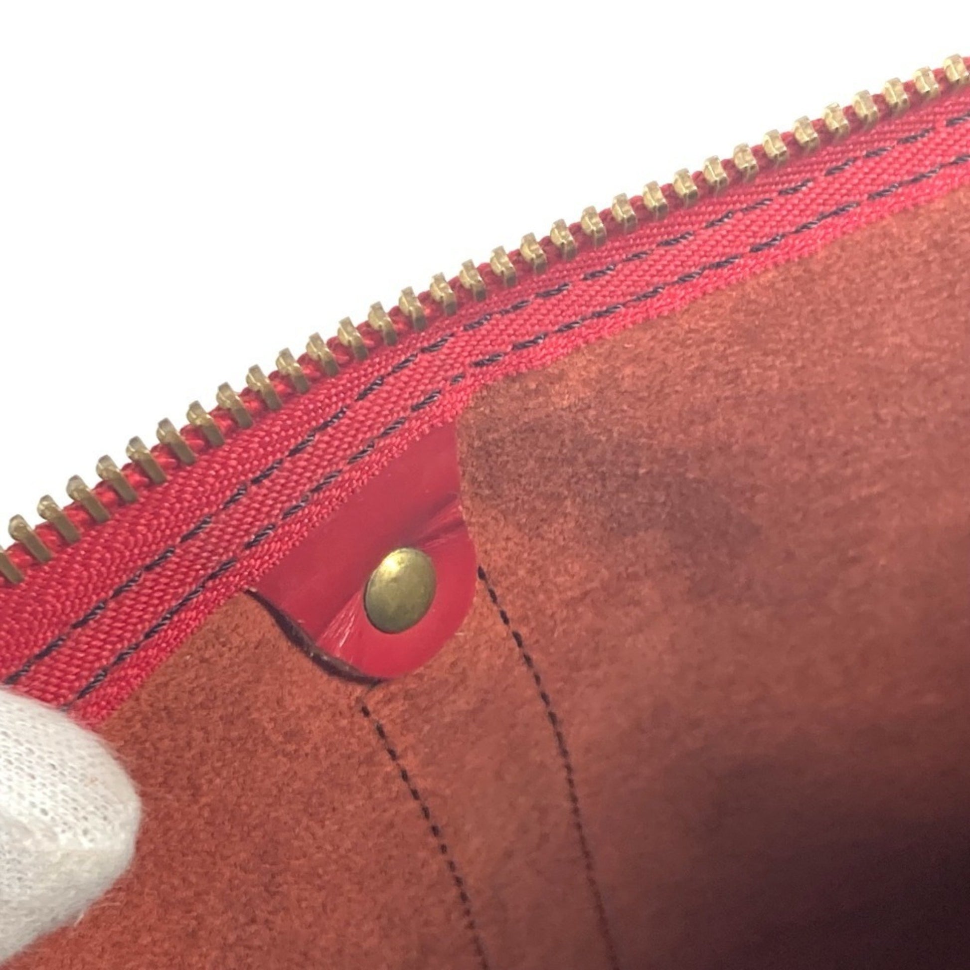 Louis Vuitton Keepall 50, Red, Leather, travel