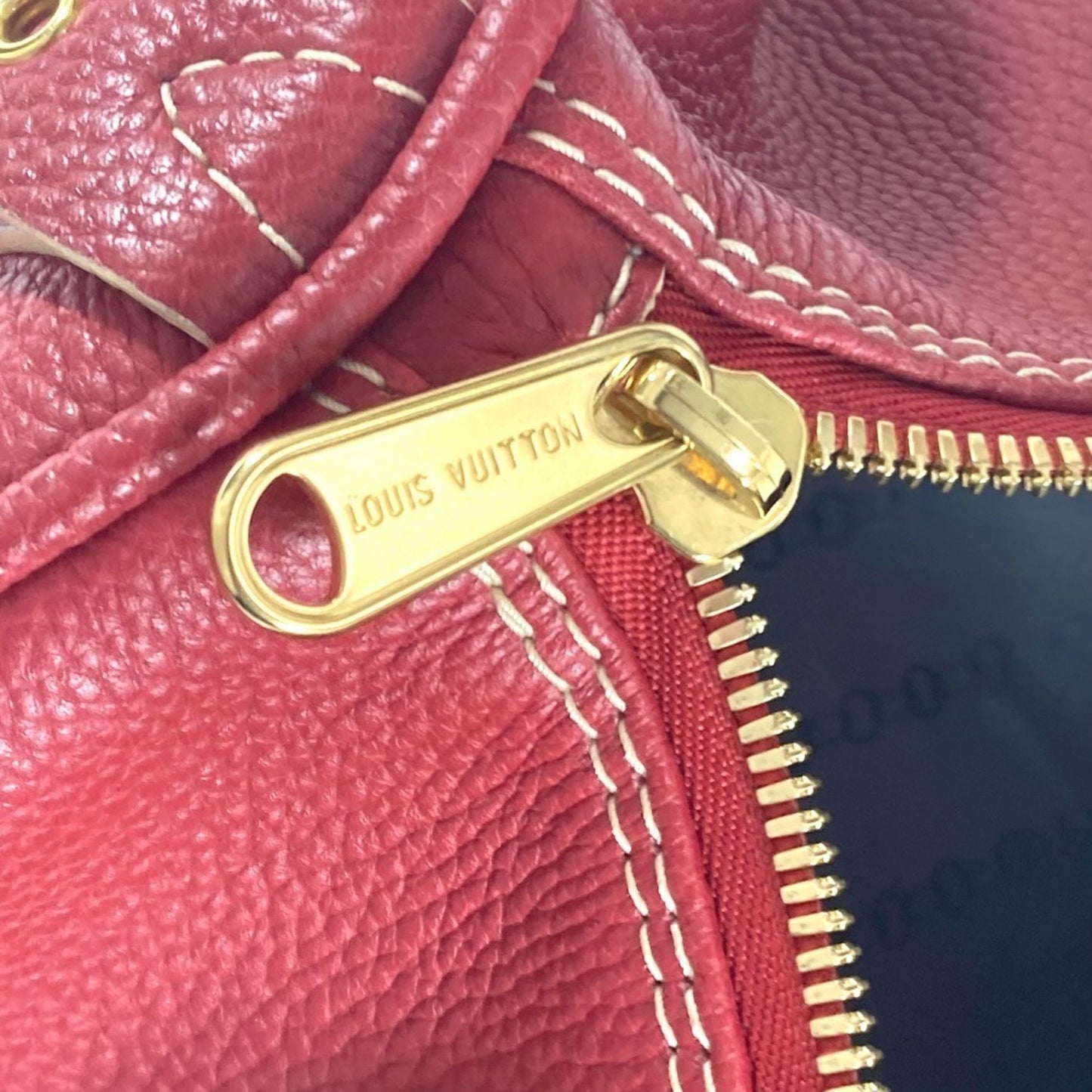 Louis Vuitton Keepall 50, Red, Leather, travel