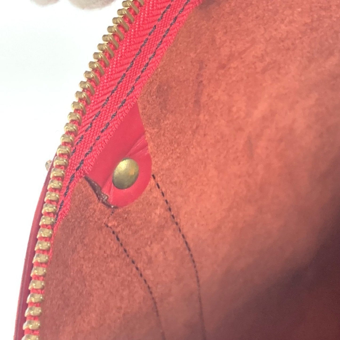 Louis Vuitton Keepall 50, Red, Leather, travel