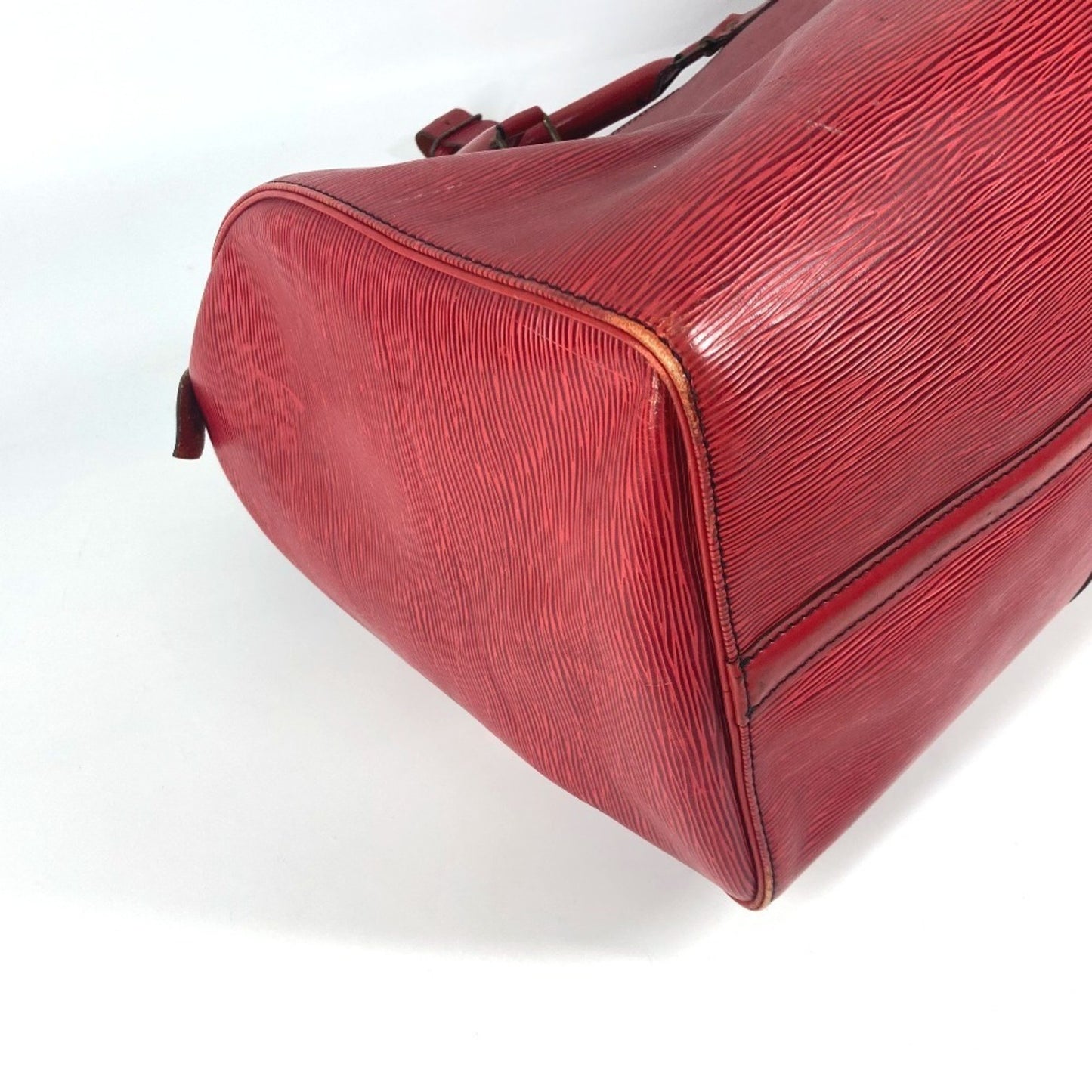 Louis Vuitton Keepall 50, Red, Leather, travel