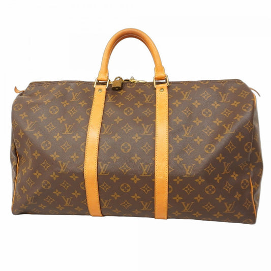Louis Vuitton Keepall 50, Brown, Canvas, travel