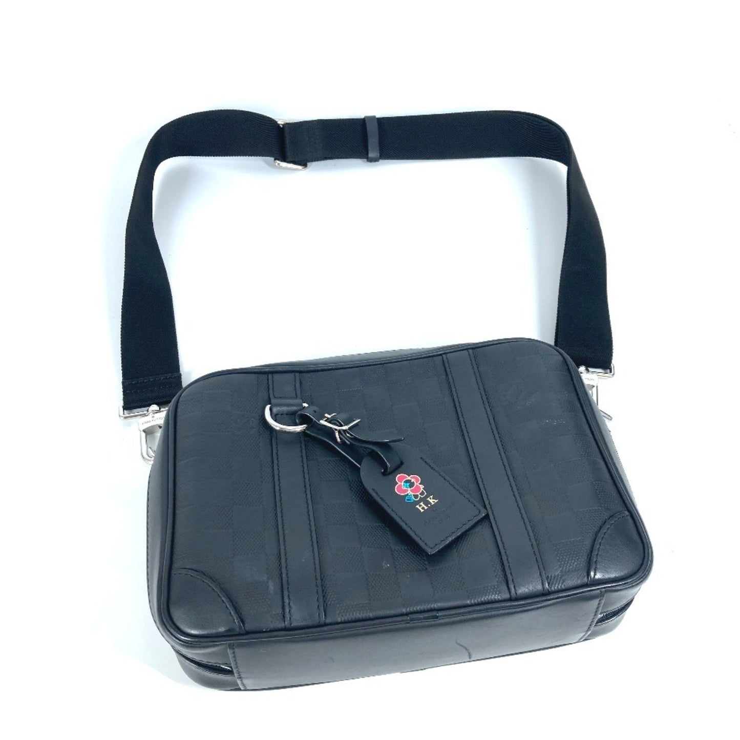 Louis Vuitton Sirius, Black, Leather, shoulder