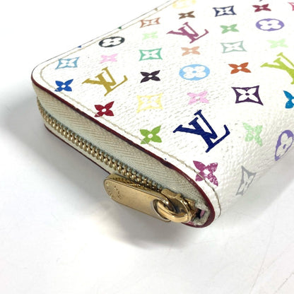 Louis Vuitton Zippy coin purse, White, Canvas, wallet