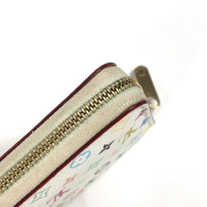 Louis Vuitton Zippy coin purse, White, Canvas, wallet