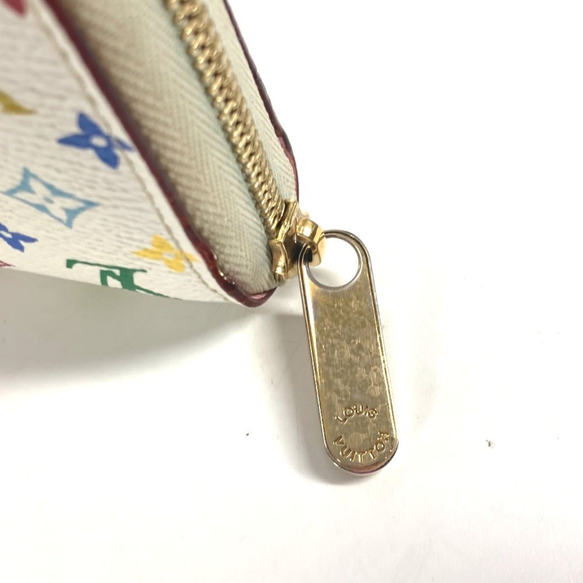 Louis Vuitton Zippy coin purse, White, Canvas, wallet