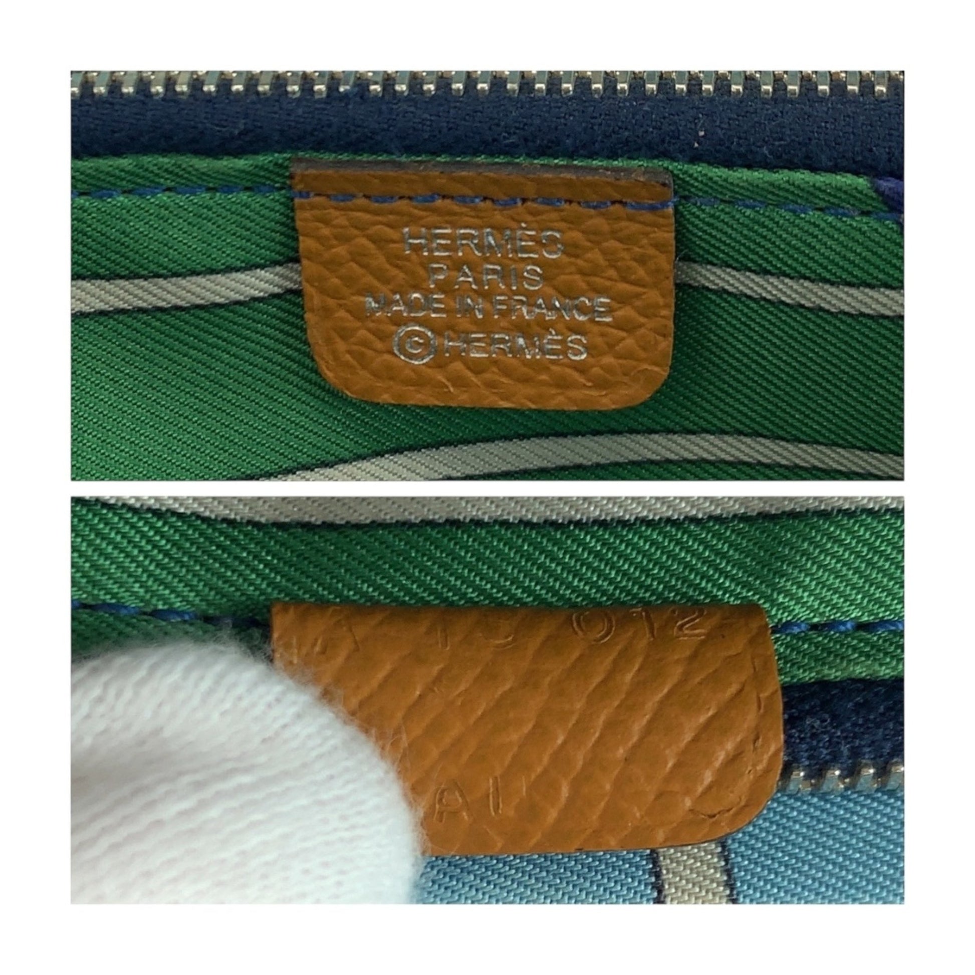 Hermès Azap, Brown, Leather, wallet