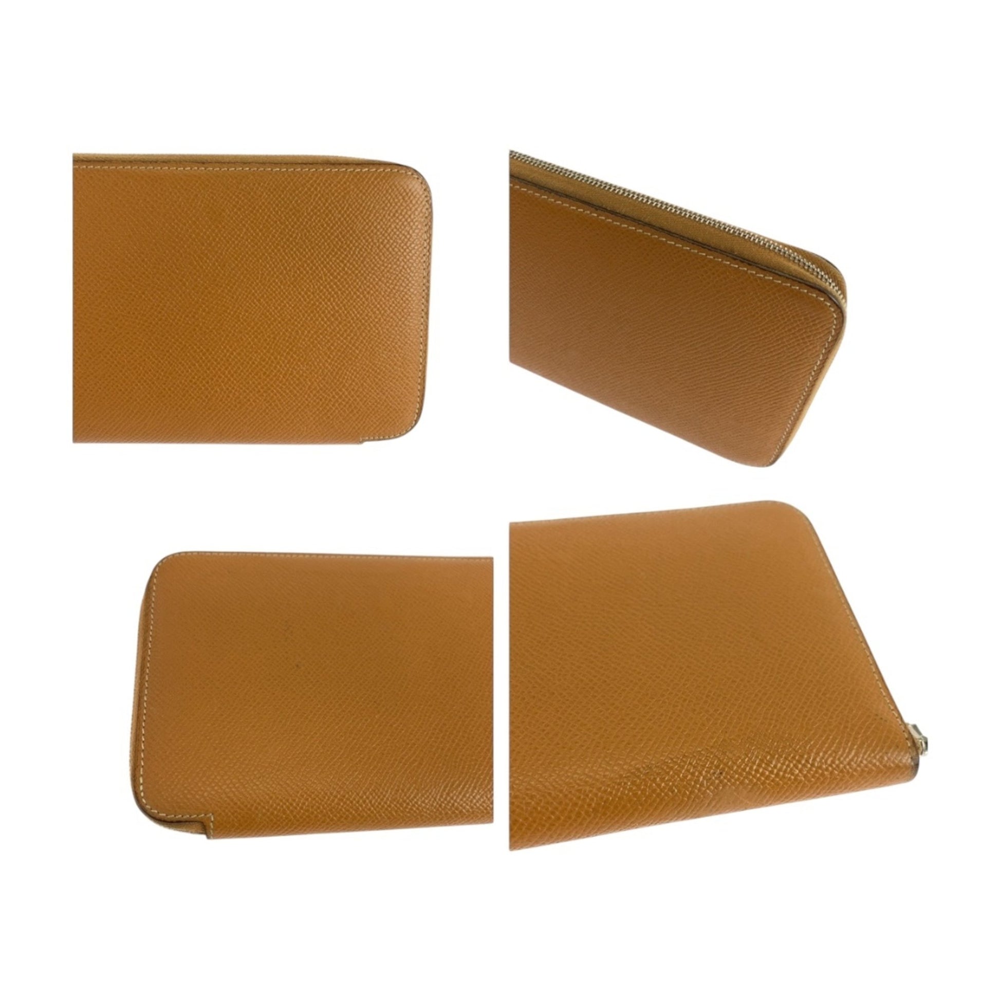 Hermès Azap, Brown, Leather, wallet