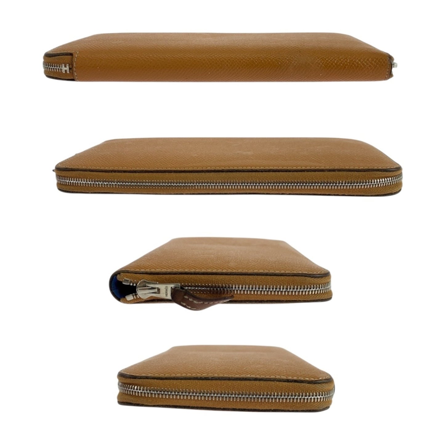 Hermès Azap, Brown, Leather, wallet