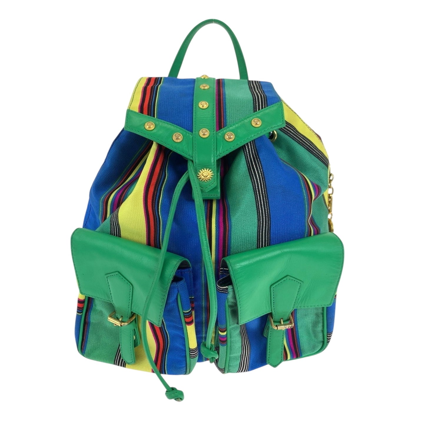 Versace, Multicolour, Canvas, backpack
