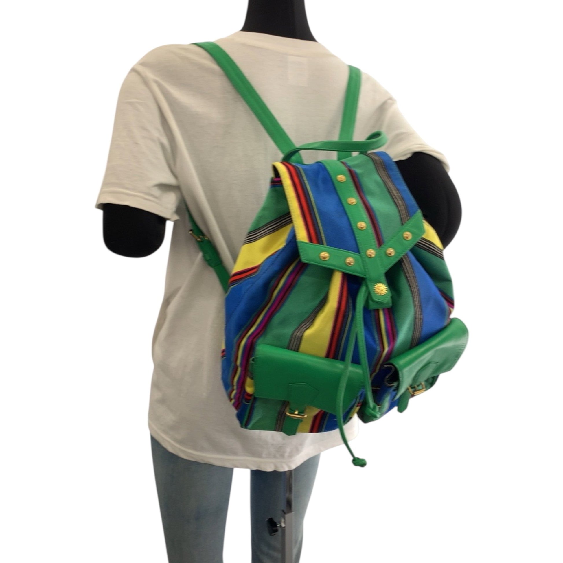 Versace, Multicolour, Canvas, backpack