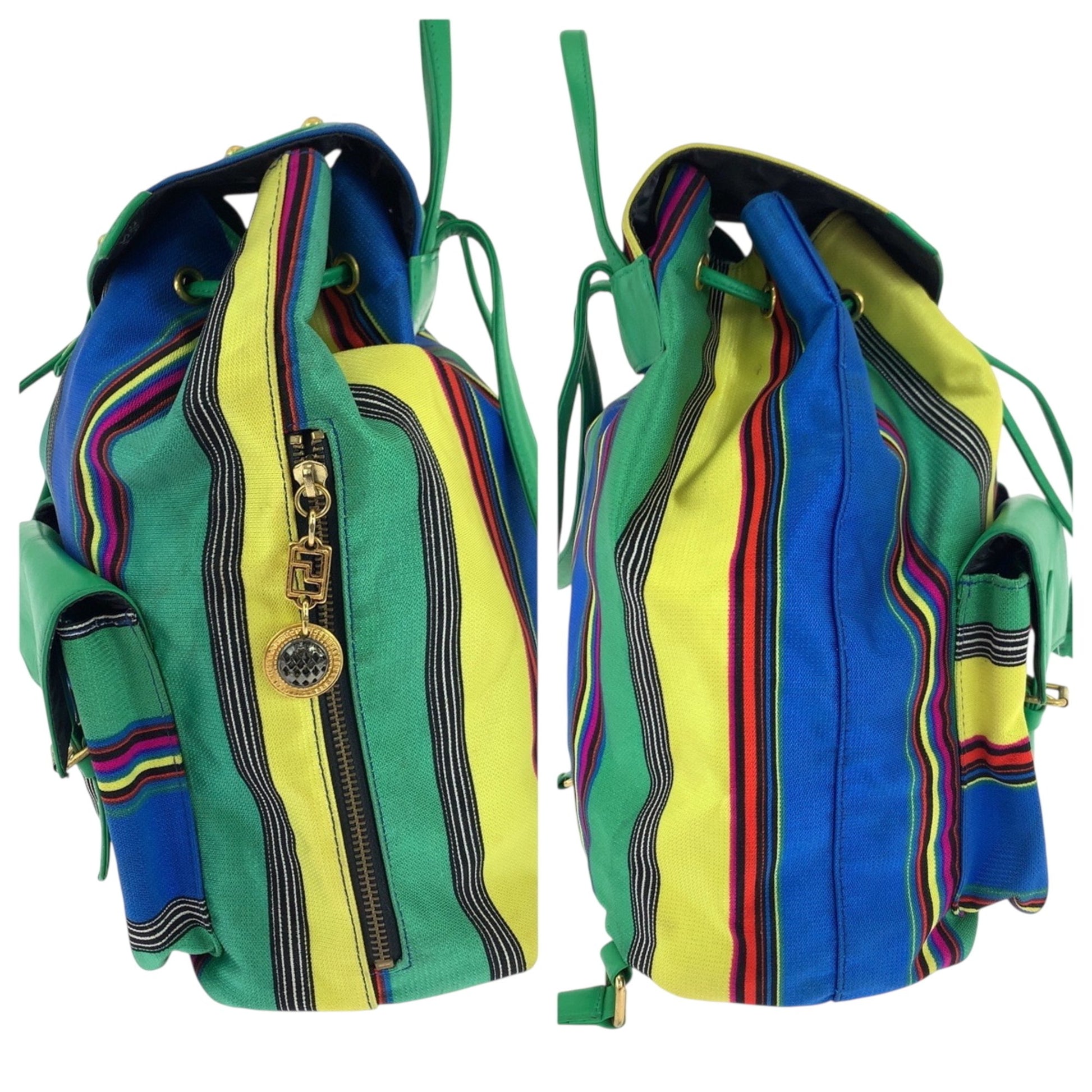 Versace, Multicolour, Canvas, backpack