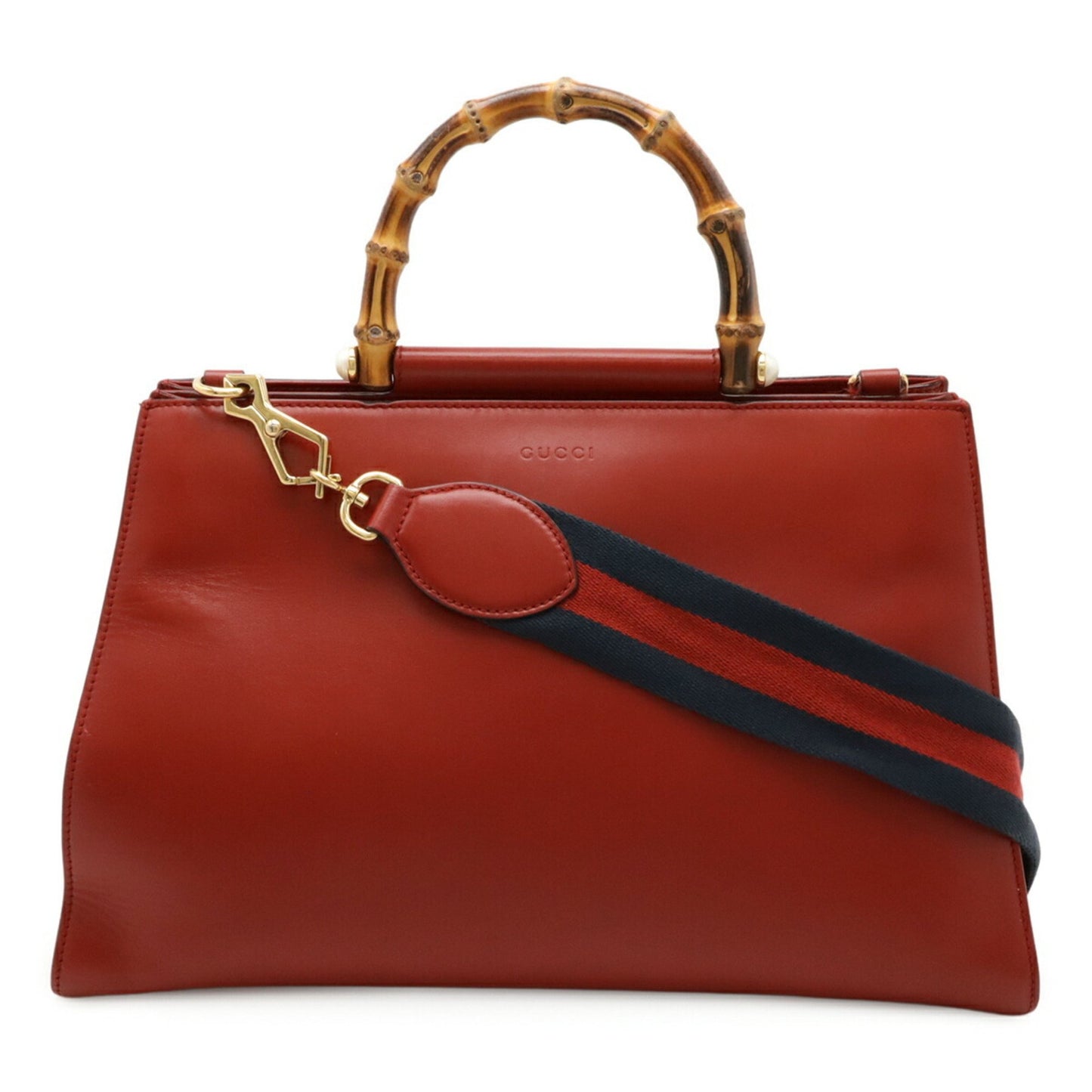 Gucci Nymphaea, Red, Leather, handbag