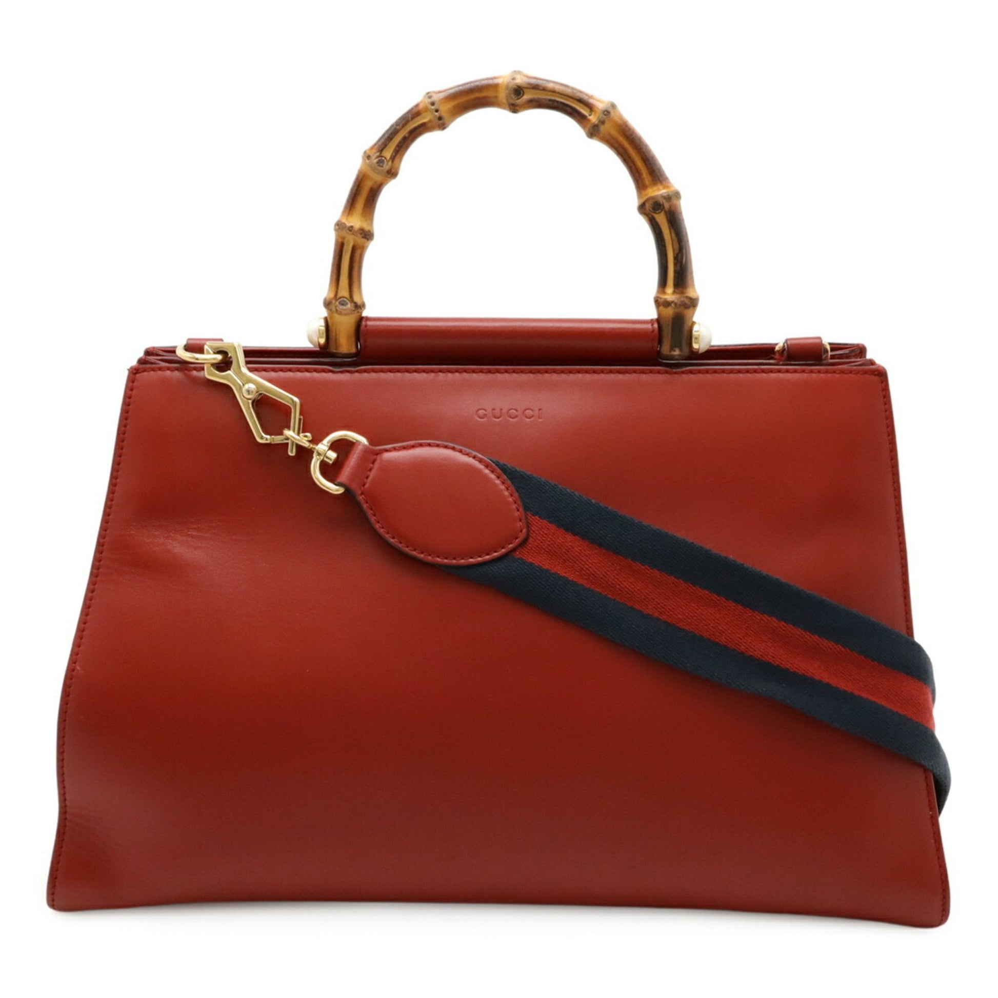 Gucci Nymphaea, Red, Leather, handbag