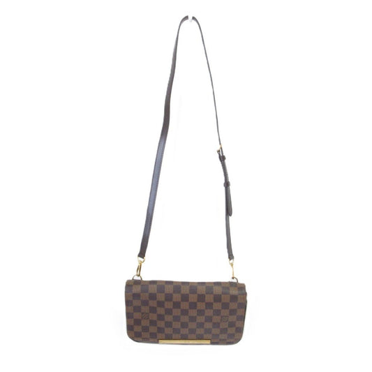 Louis Vuitton Hoxton, Brown, "CANVAS, LEATHER", shoulder