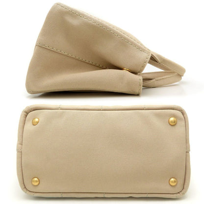 Prada Canapa, Beige, Canvas, handbag