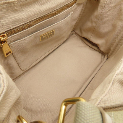 Prada Canapa, Beige, Canvas, handbag