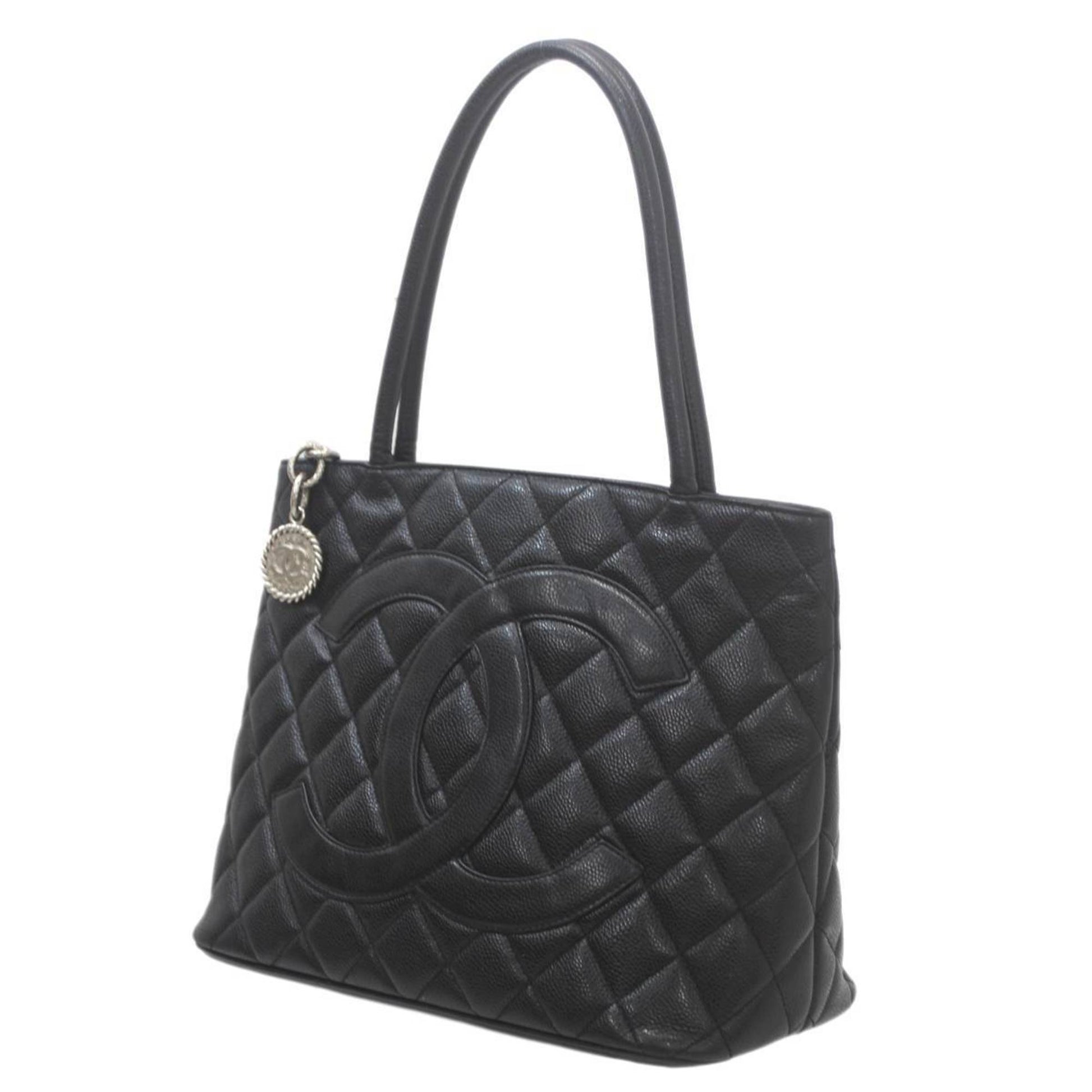 Chanel Medaillon, Black, Leather, tote