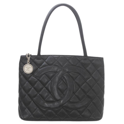 Chanel Medaillon, Black, Leather, tote