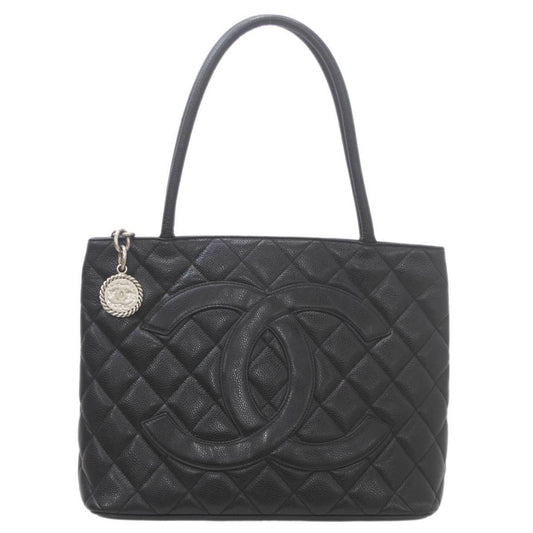 Chanel Medaillon, Black, Leather, tote