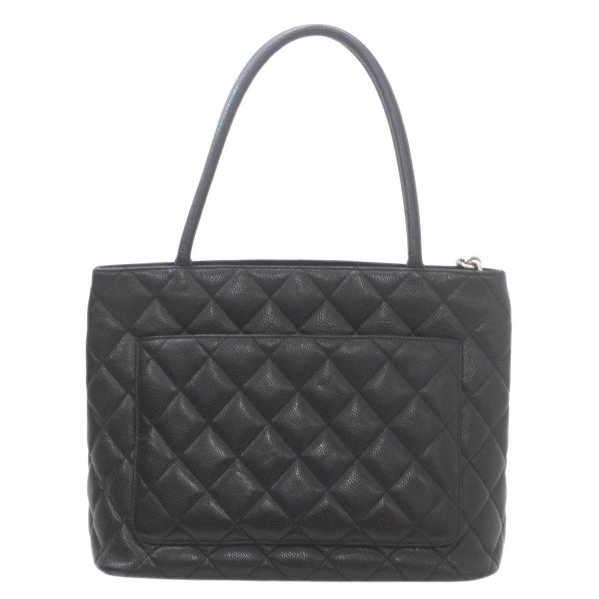 Chanel Medaillon, Black, Leather, tote