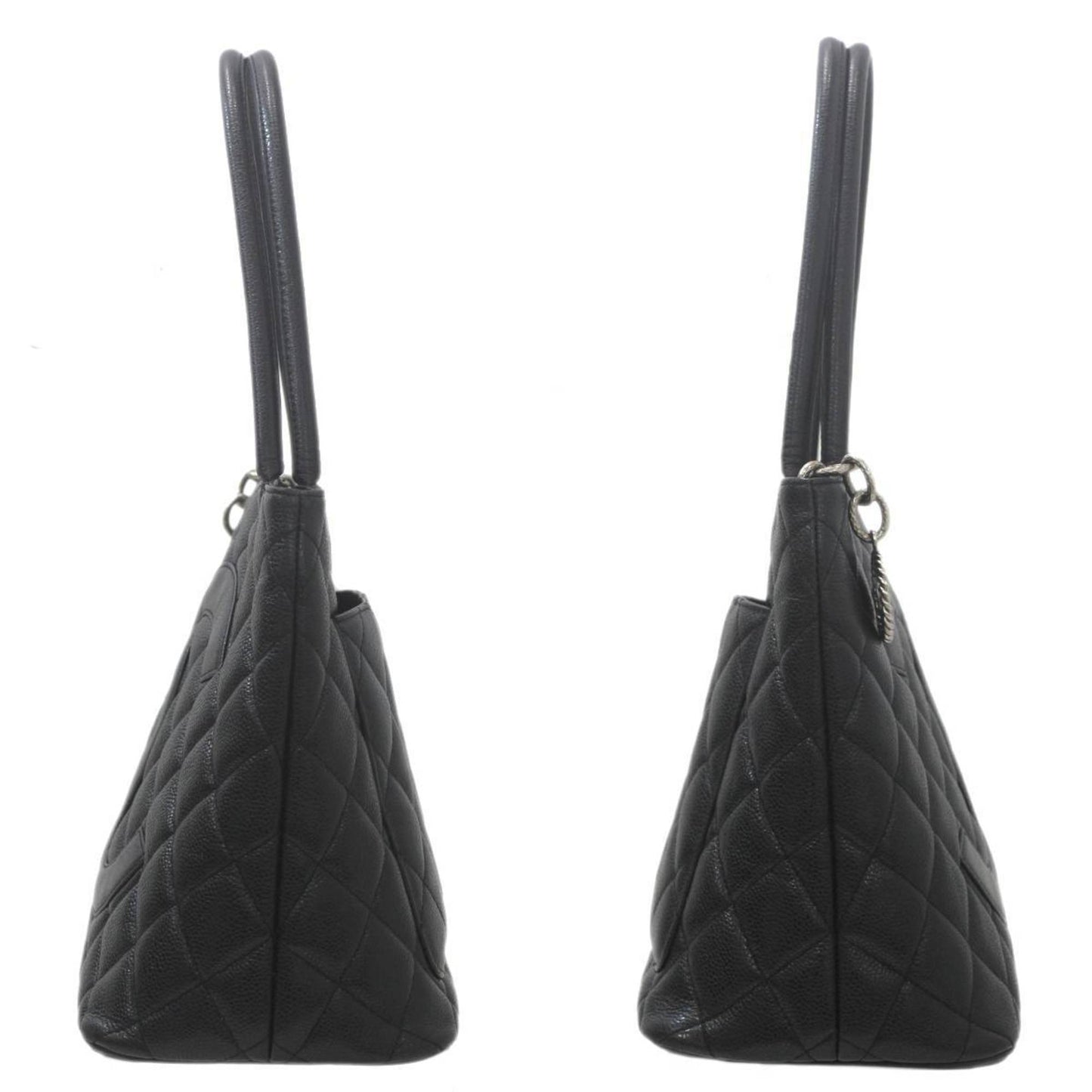 Chanel Medaillon, Black, Leather, tote