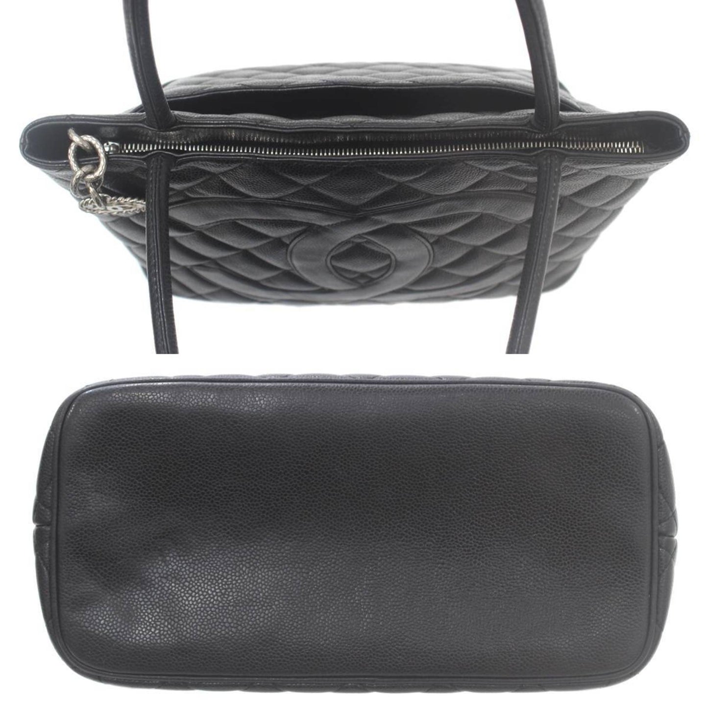 Chanel Medaillon, Black, Leather, tote