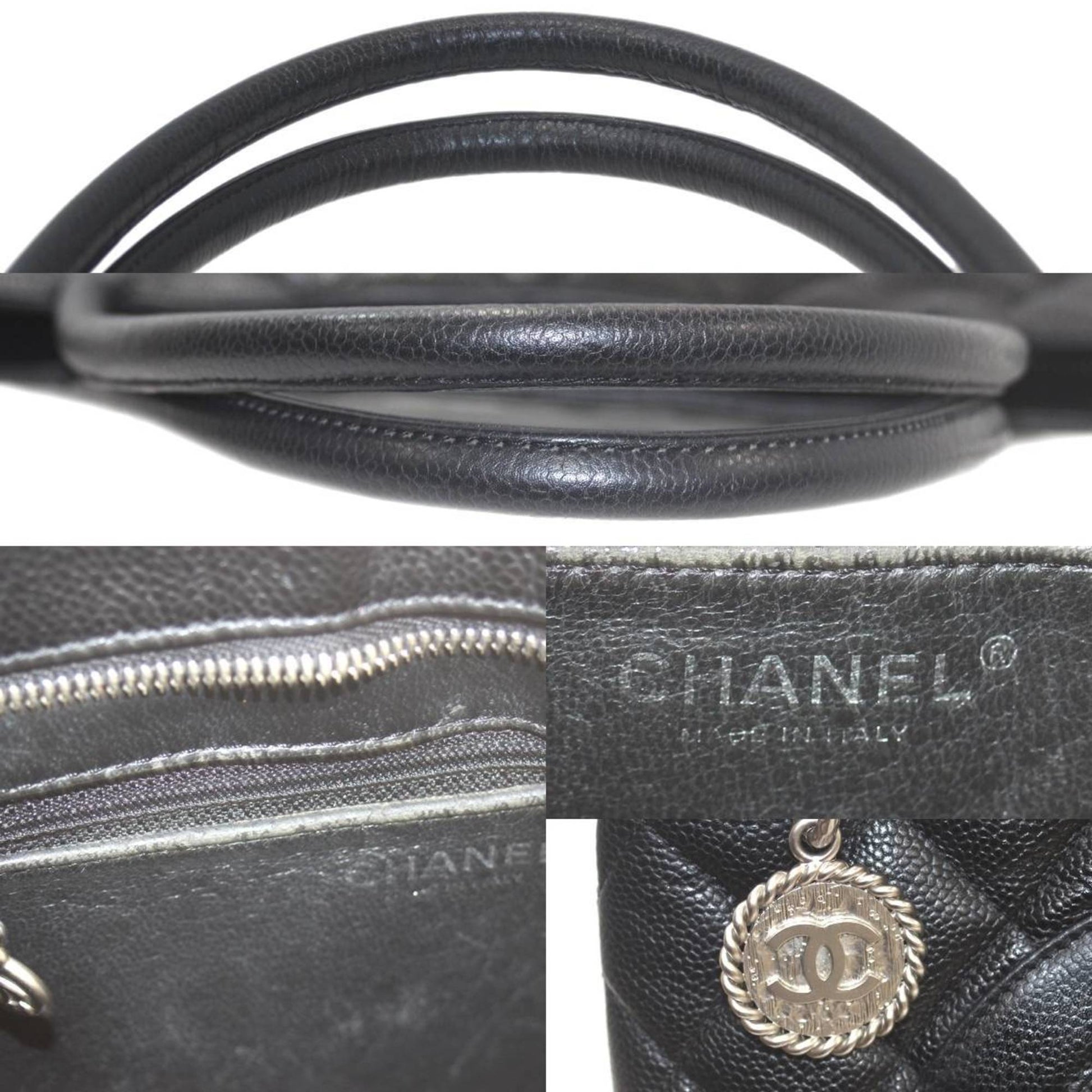 Chanel Medaillon, Black, Leather, tote