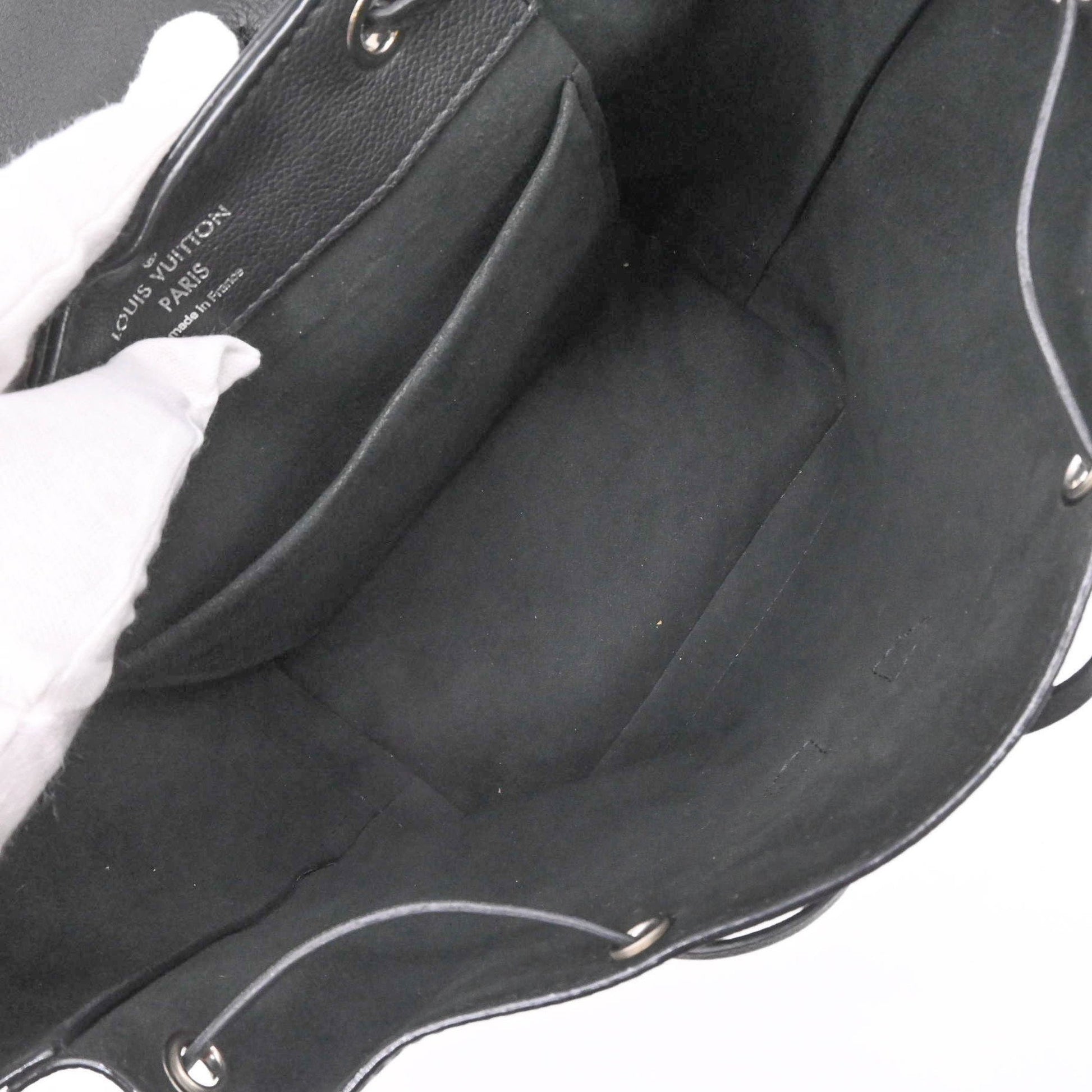 Louis Vuitton Lockme, Black, Leather, backpack