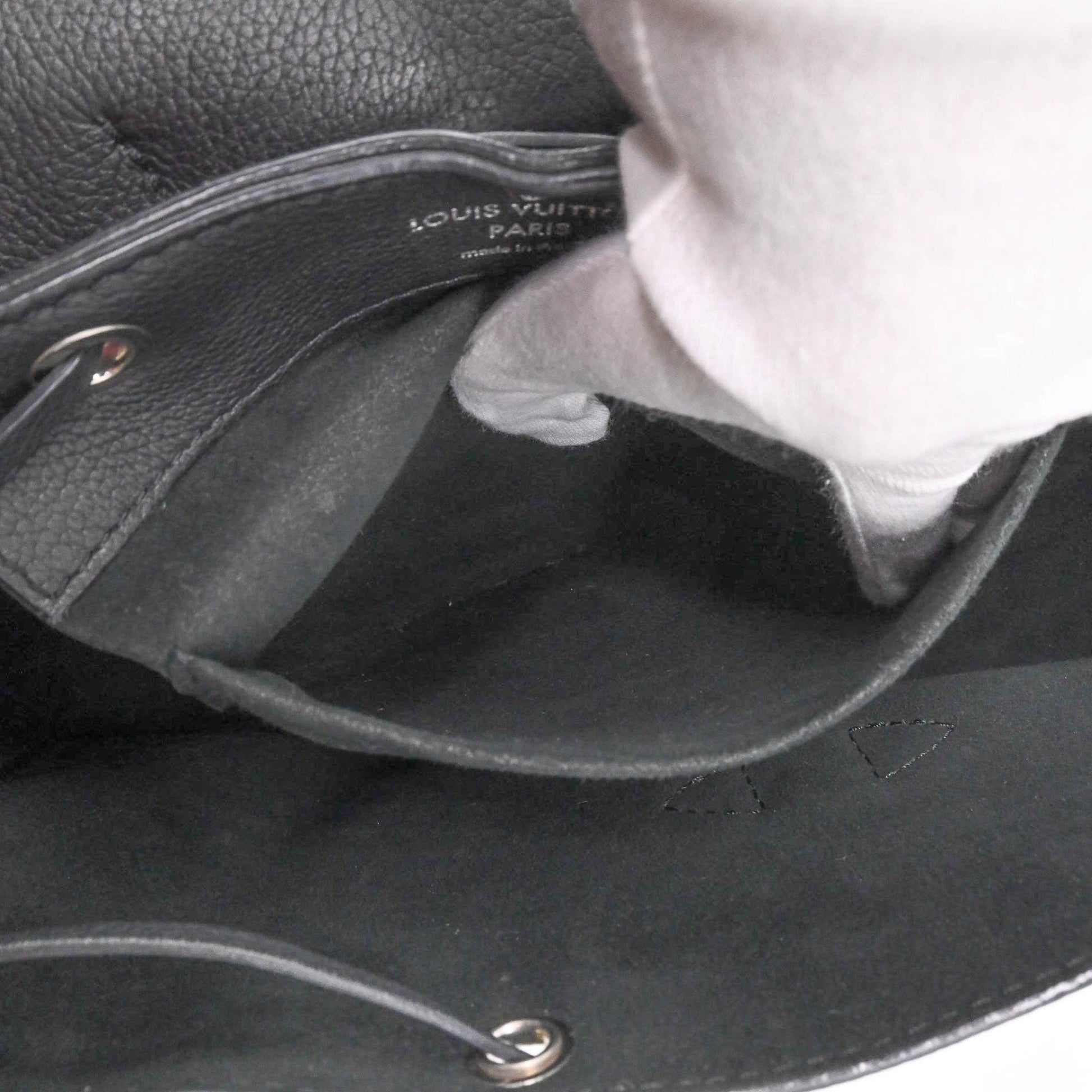 Louis Vuitton Lockme, Black, Leather, backpack