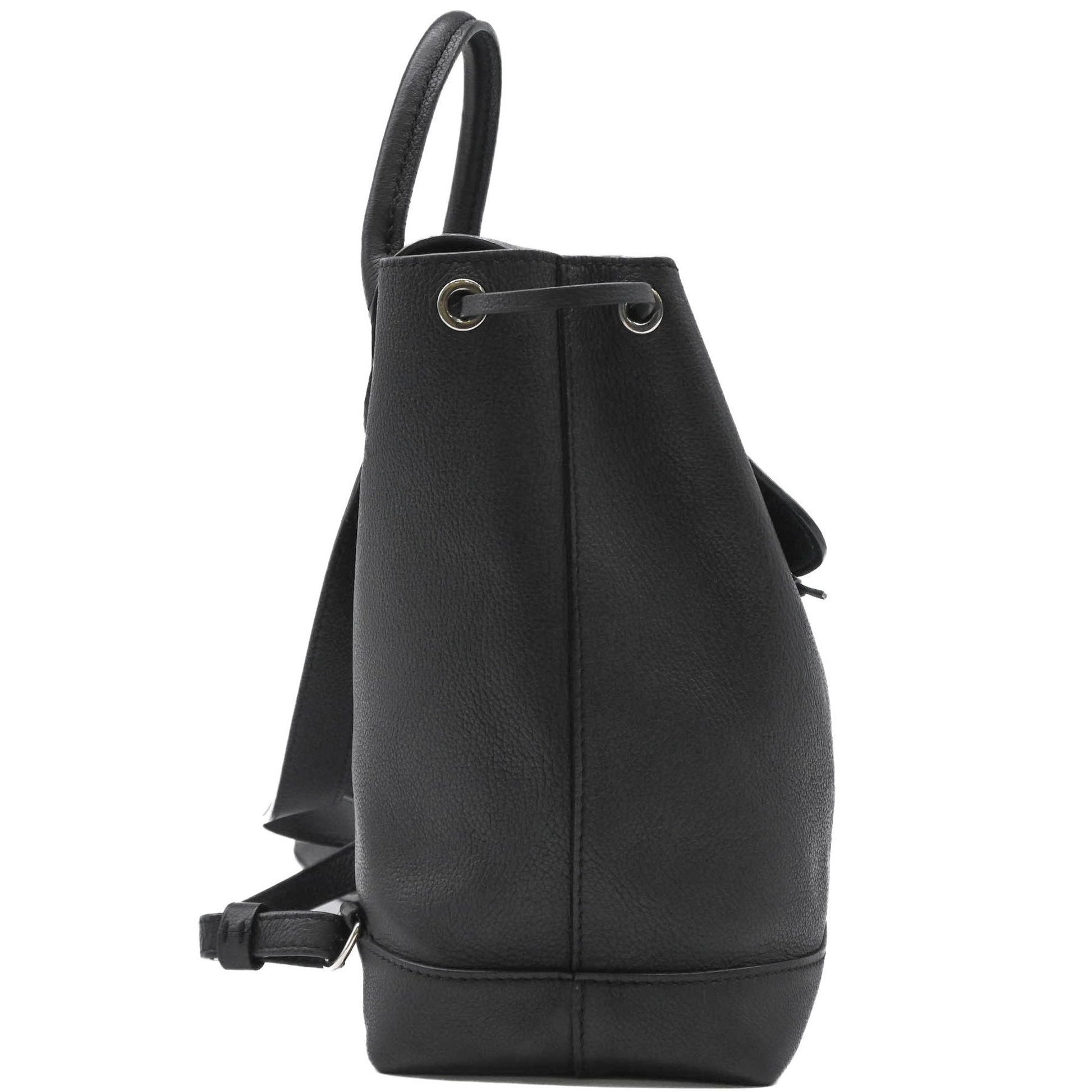 Louis Vuitton Lockme, Black, Leather, backpack