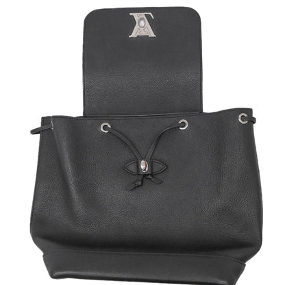 Louis Vuitton Lockme, Black, Leather, backpack