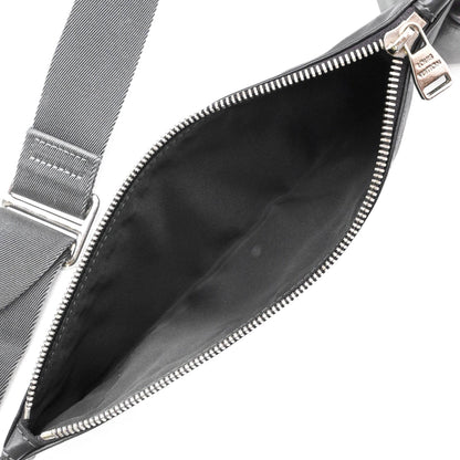 Louis Vuitton V Line Cross, Black, Leather, clutch