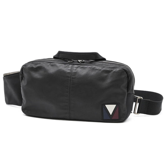 Louis Vuitton V Line Cross, Black, Leather, clutch