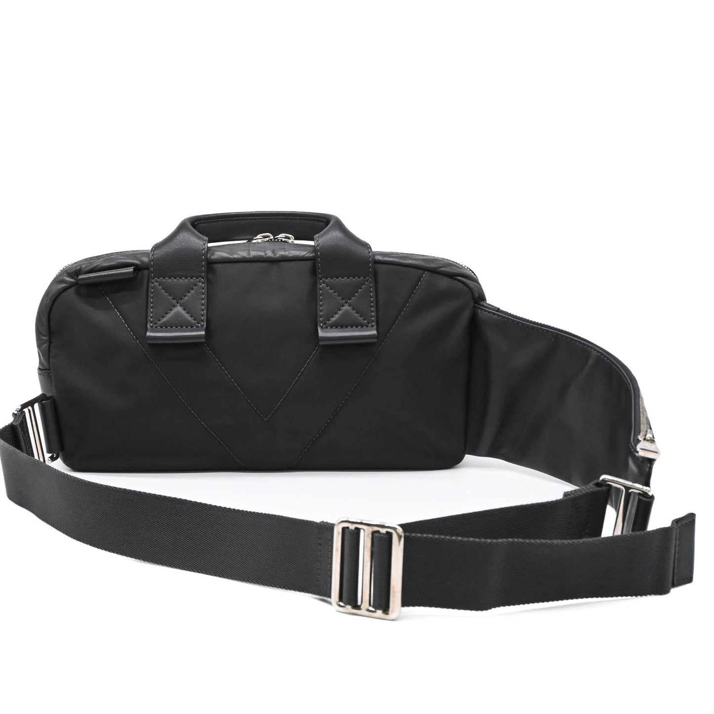Louis Vuitton V Line Cross, Black, Leather, clutch