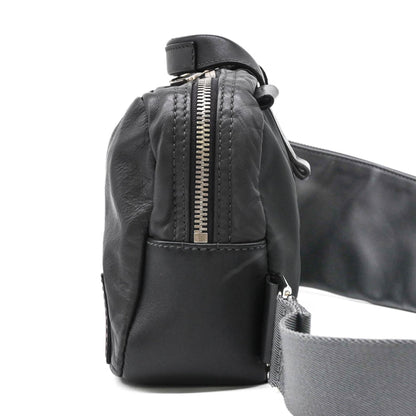 Louis Vuitton V Line Cross, Black, Leather, clutch