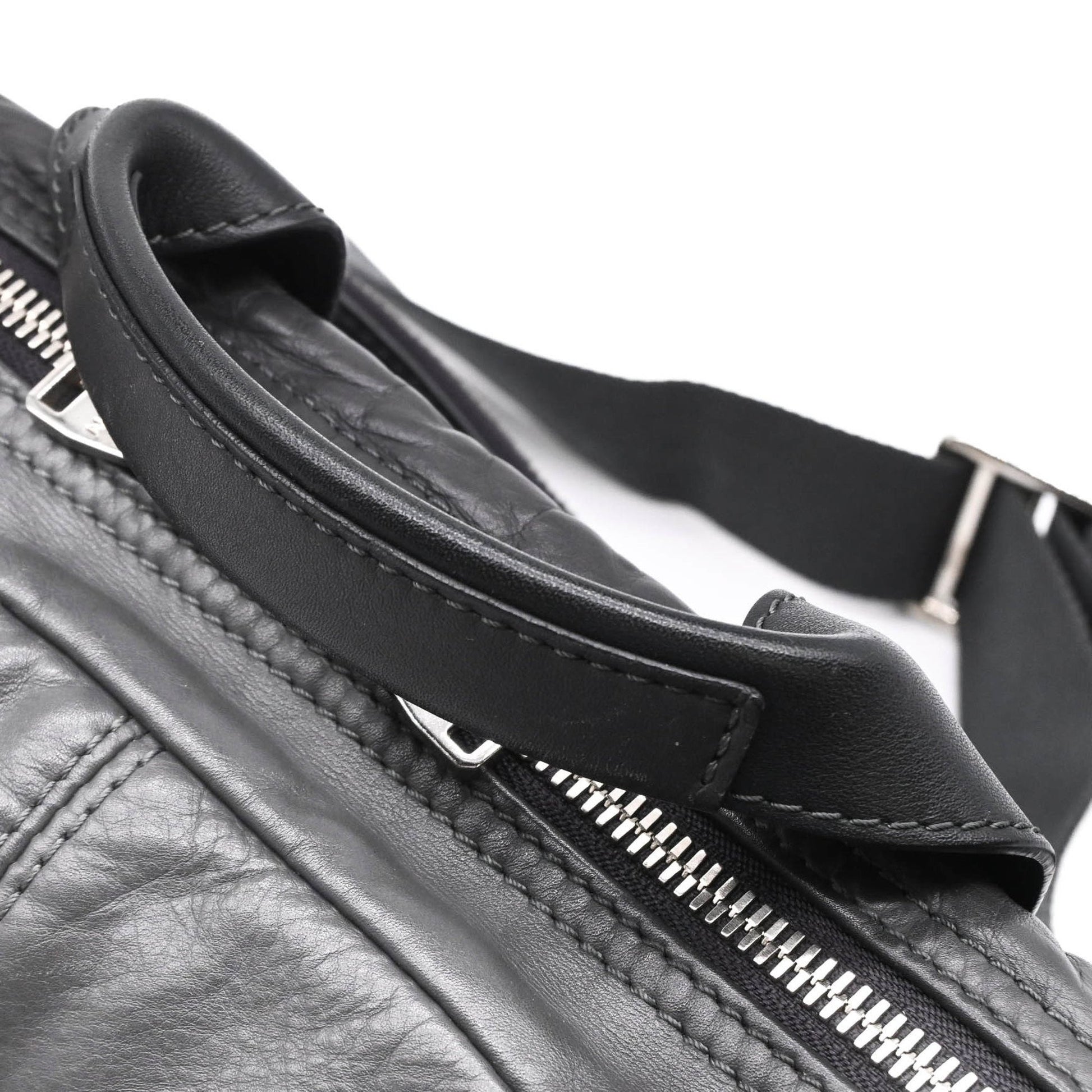Louis Vuitton V Line Cross, Black, Leather, clutch