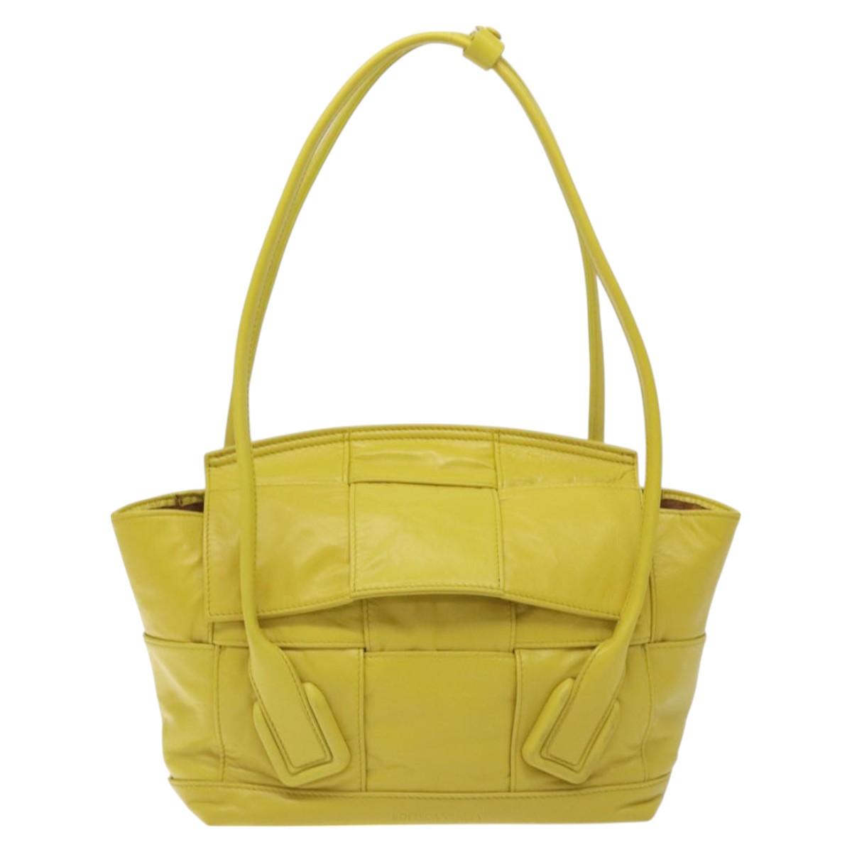 Bottega Veneta Arco, Yellow, Leather, shoulder