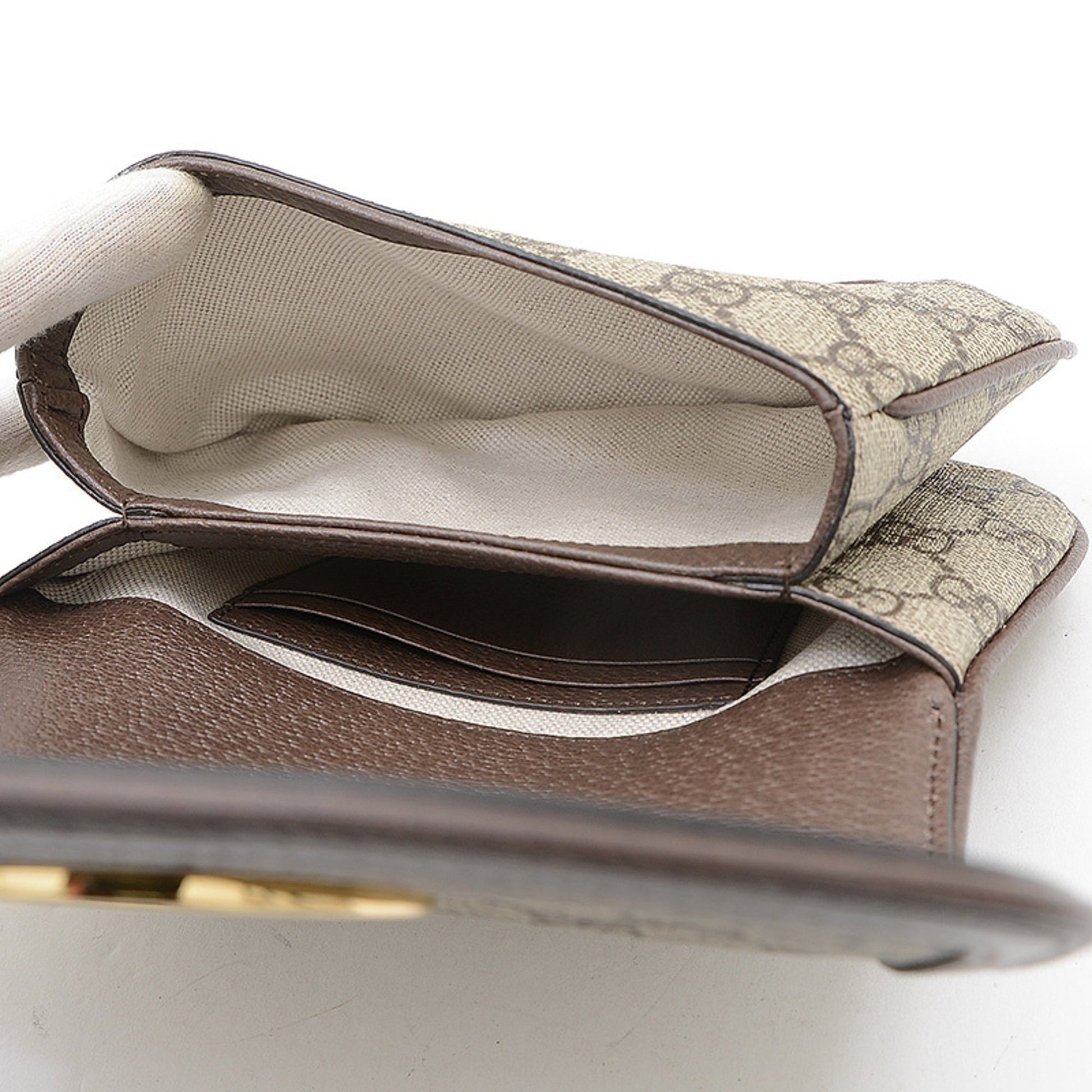 Gucci Interlocking G, "BEIGE, BROWN", "CANVAS, LEATHER", shoulder