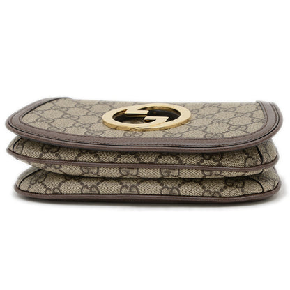 Gucci Interlocking G, "BEIGE, BROWN", "CANVAS, LEATHER", shoulder