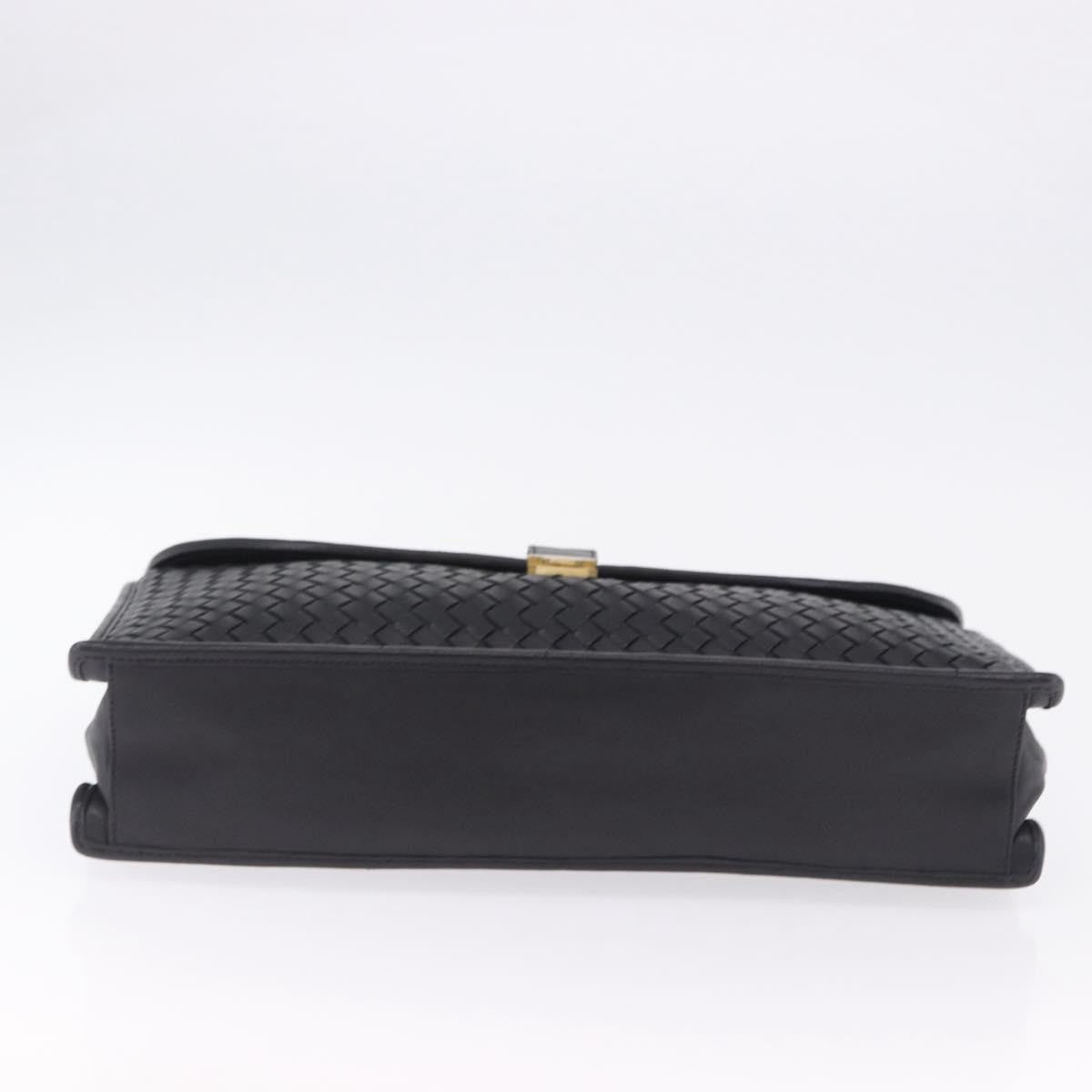 Bottega Veneta Envelope Intrecciato Nappa, Black, Leather, Briefcase