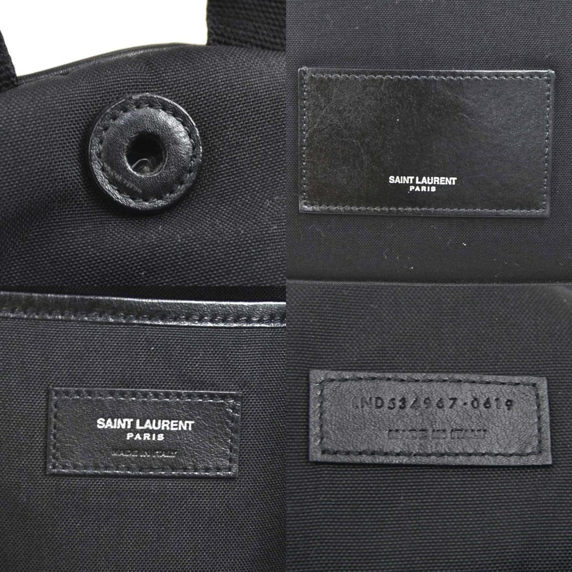 Saint Laurent City Backpack, Black, Leather, backpack
