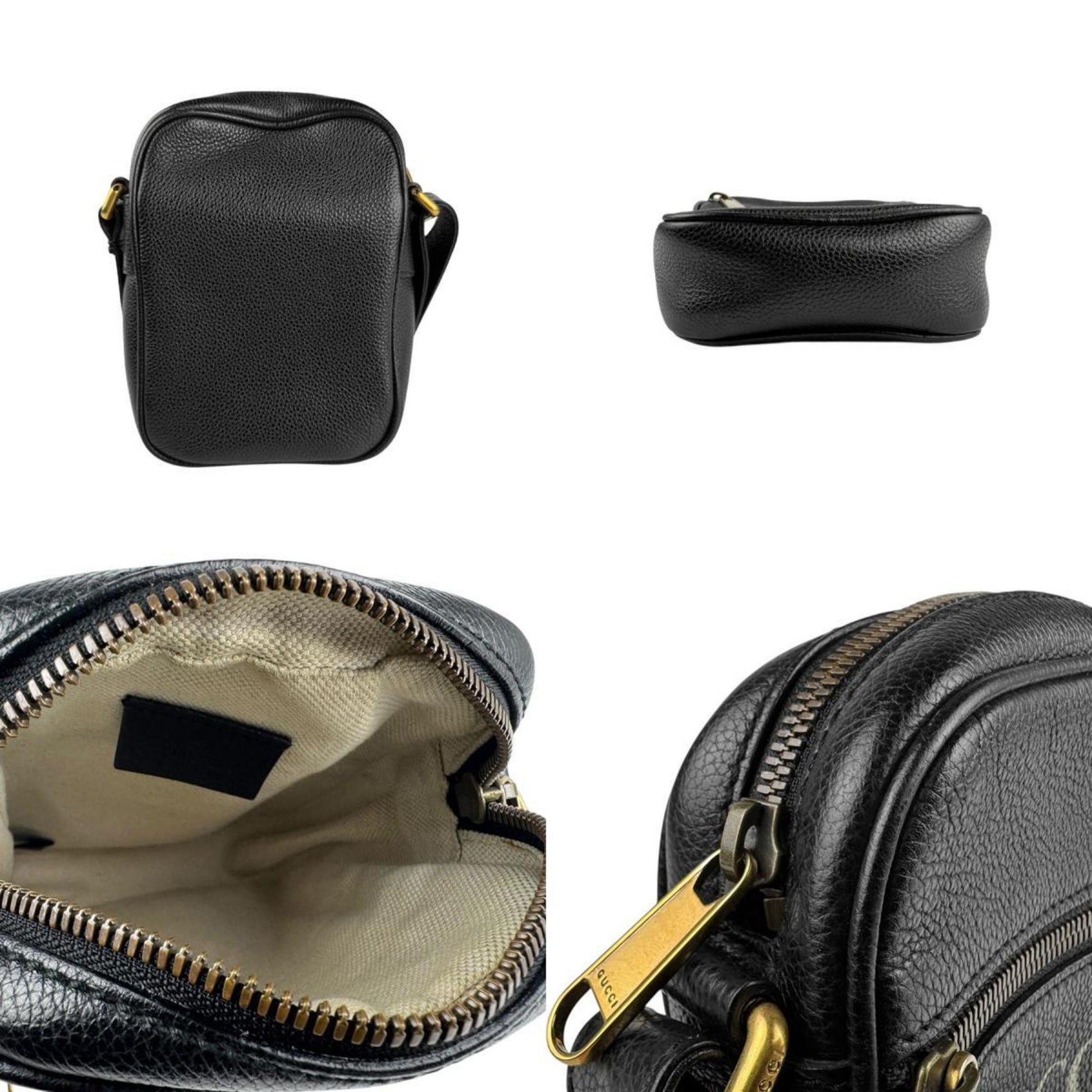 Gucci Messenger, Black, Leather, shoulder
