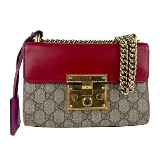 Gucci Padlock, Beige, "CANVAS, LEATHER", shoulder