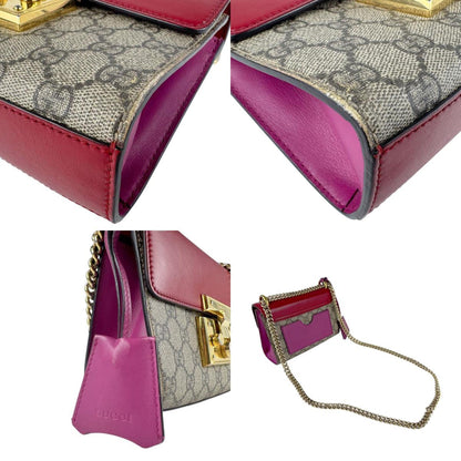 Gucci Padlock, Beige, "CANVAS, LEATHER", shoulder