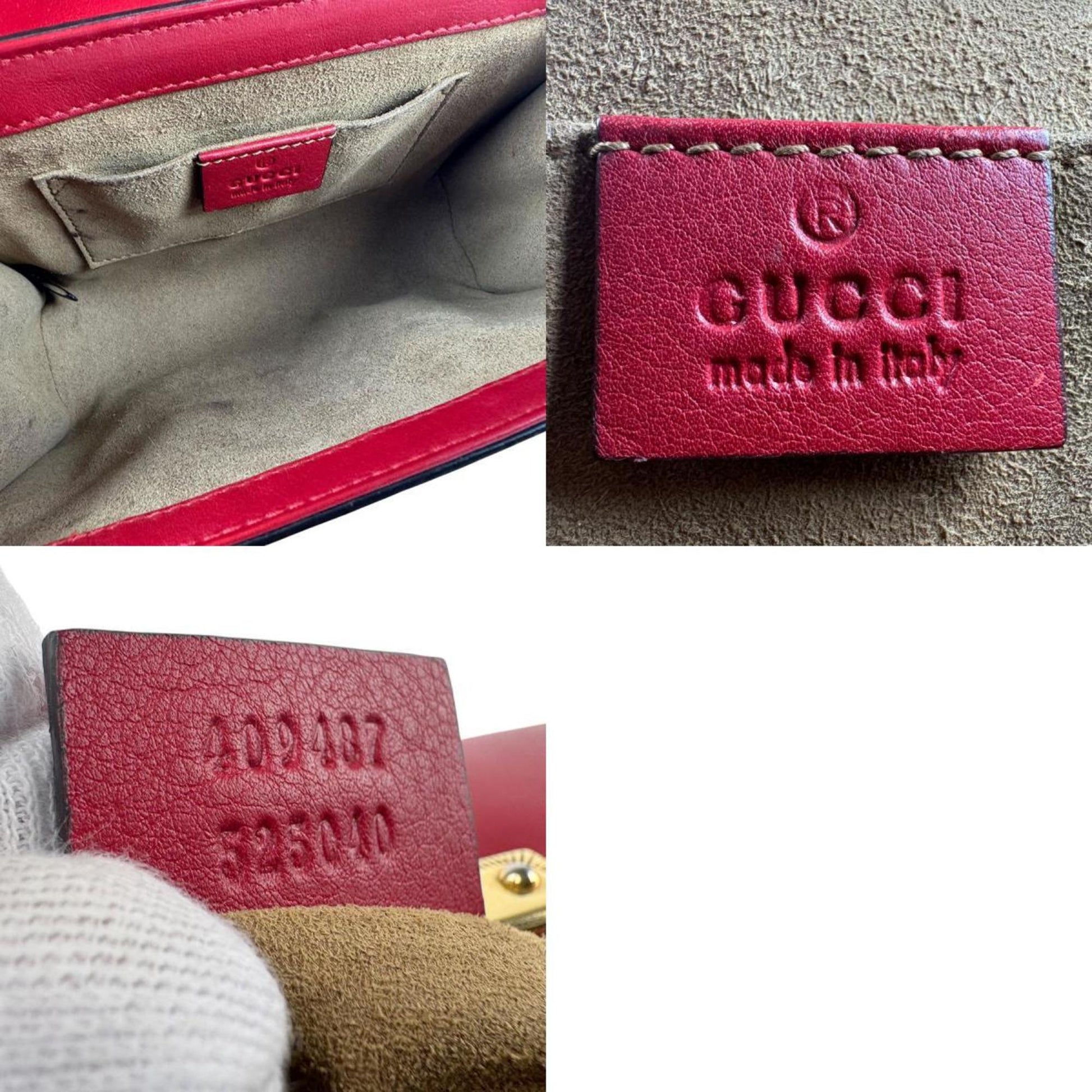 Gucci Padlock, Beige, "CANVAS, LEATHER", shoulder