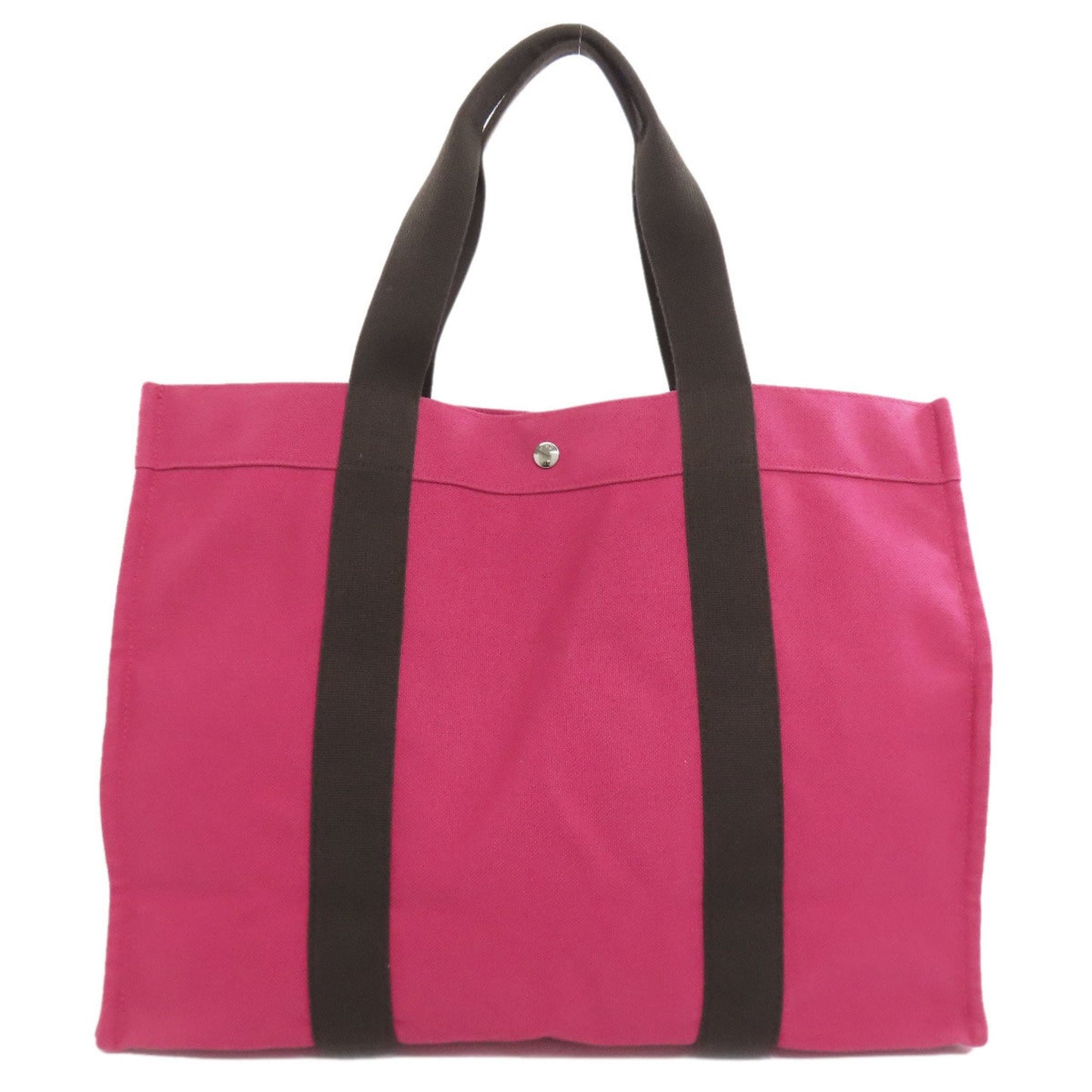Hermès Sac De Plage, Pink, Canvas, tote