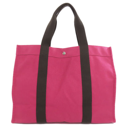 Hermès Sac De Plage, Pink, Canvas, tote