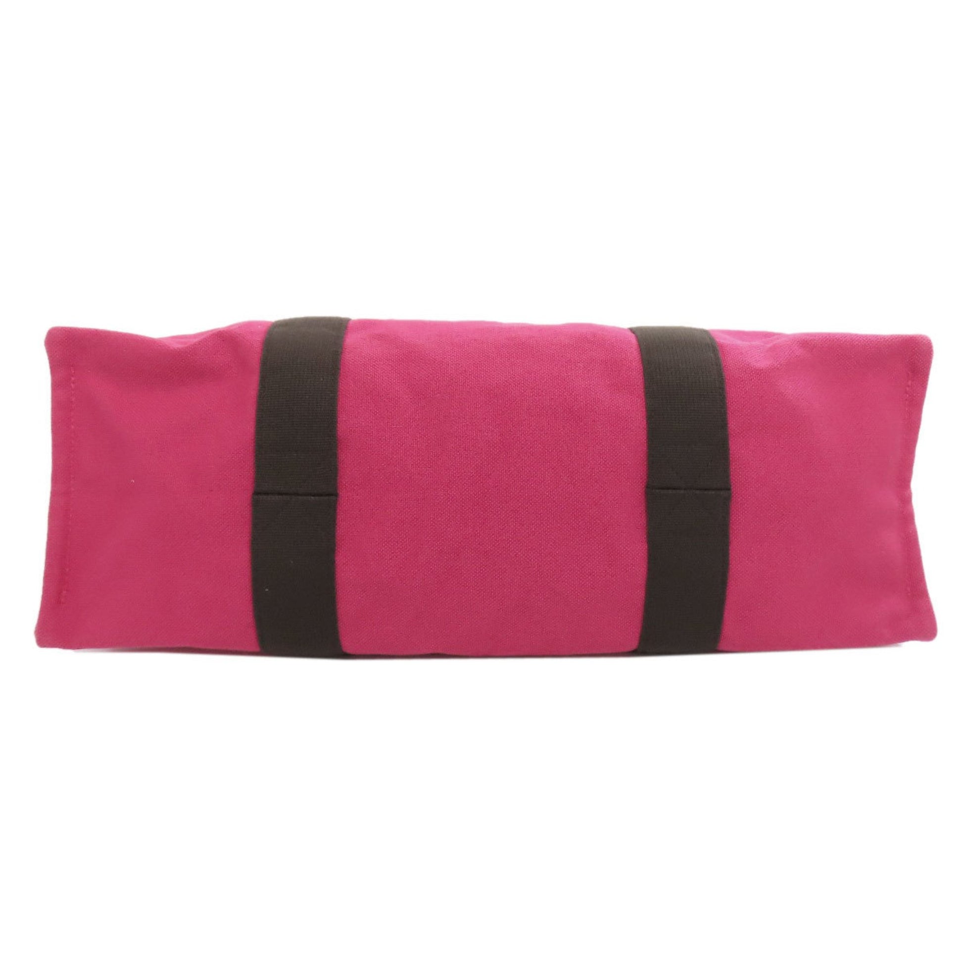 Hermès Sac De Plage, Pink, Canvas, tote