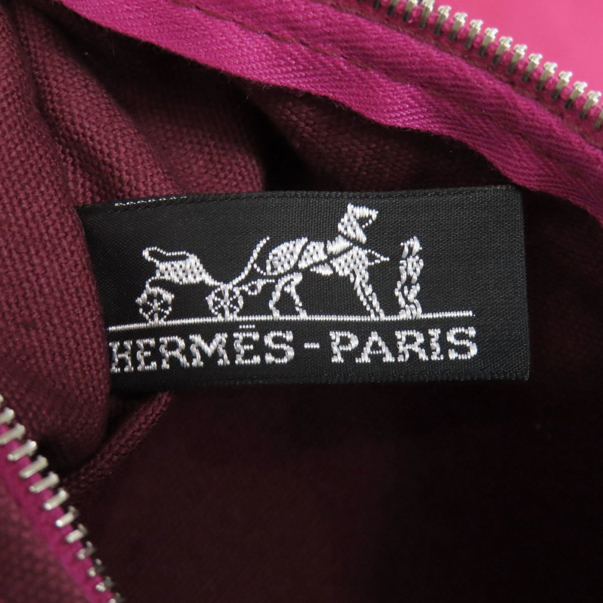 Hermès Sac De Plage, Pink, Canvas, tote