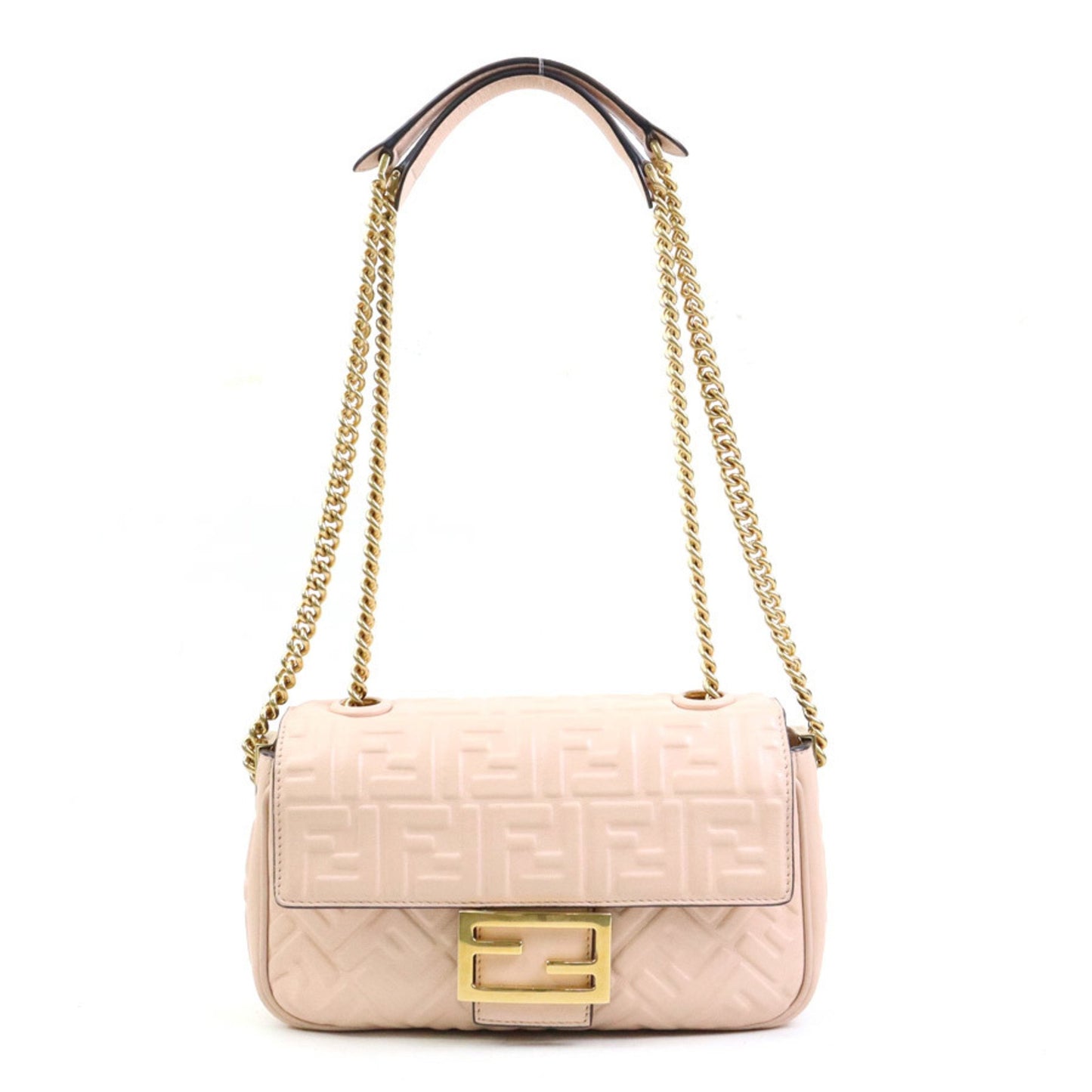 Fendi Baguette, Pink, Leather, shoulder